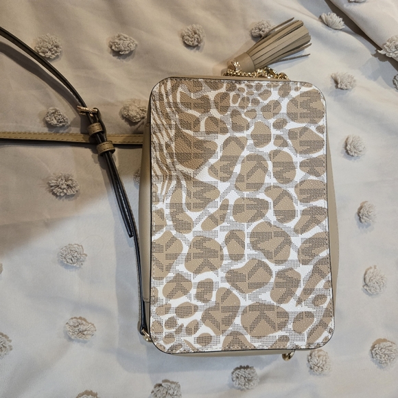 Michael Kors Beige Patterned Crossbody Bag - Picture 3 of 3